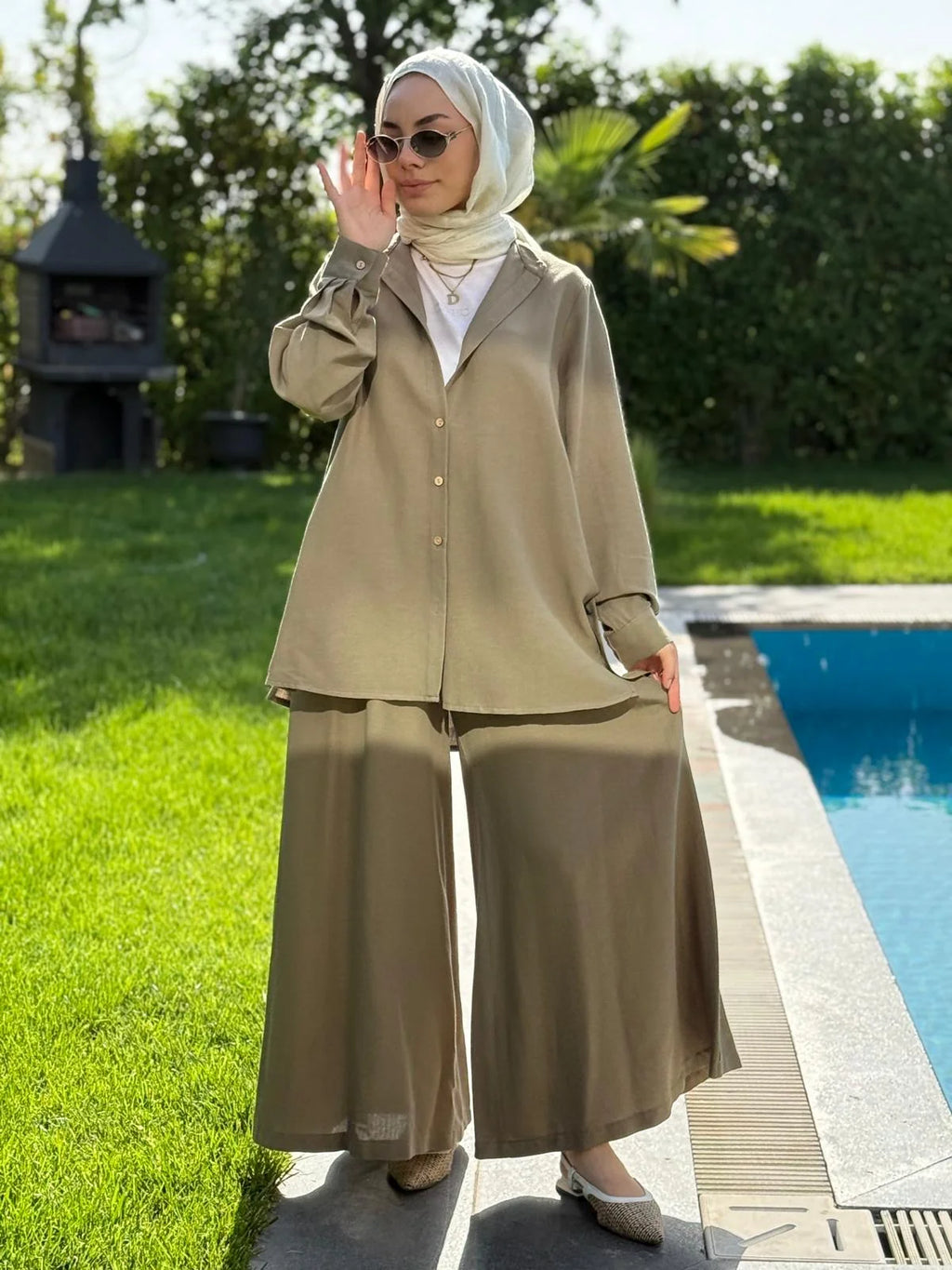 Cotton Linen Summer Co-Ord Set