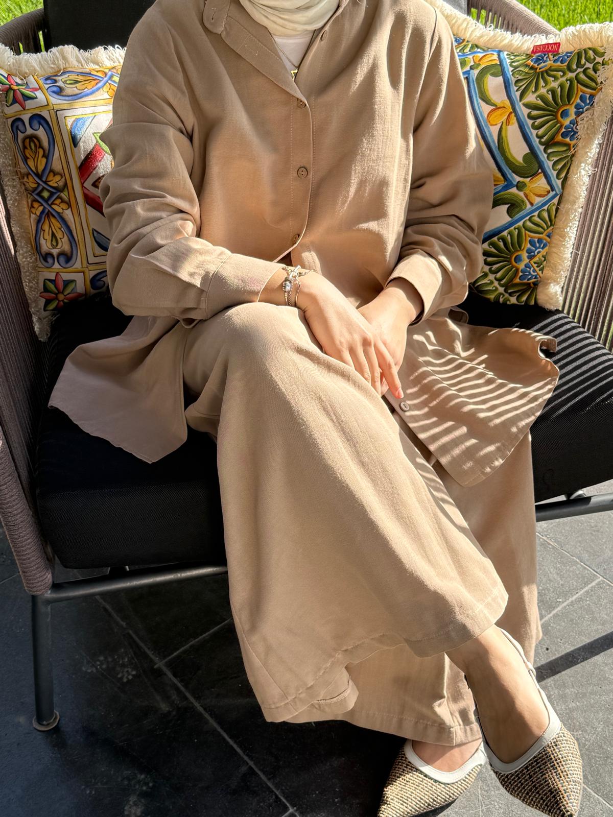 Cotton Linen Tailored Set