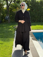 Cotton Linen Tailored Set