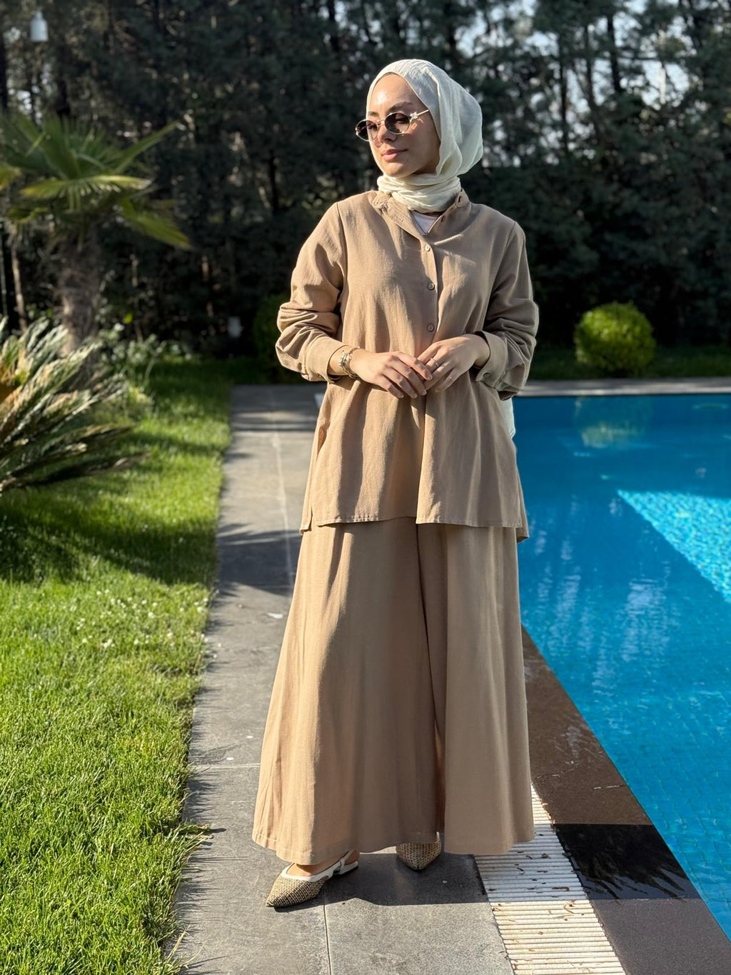 Cotton Linen Tailored Set
