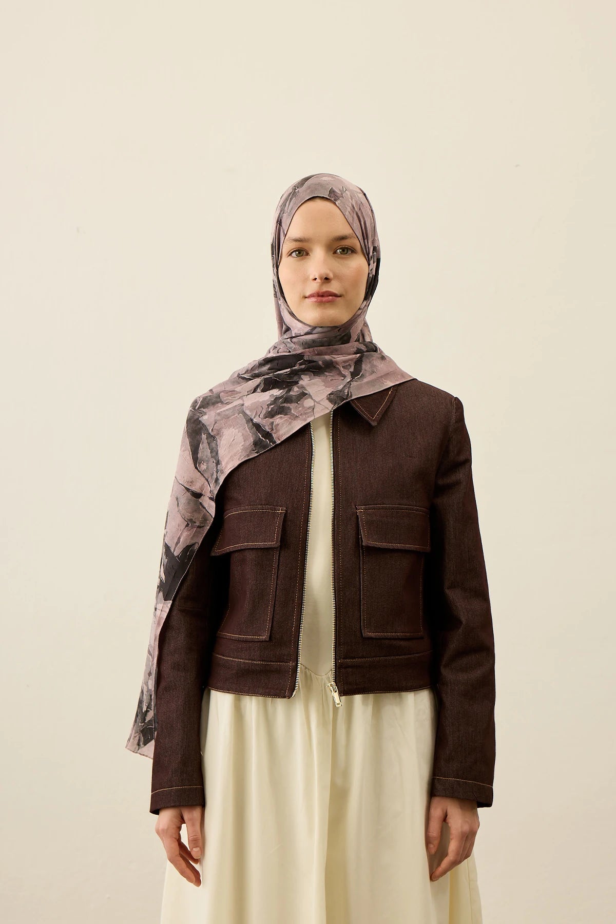 Orchid Marble Scarf