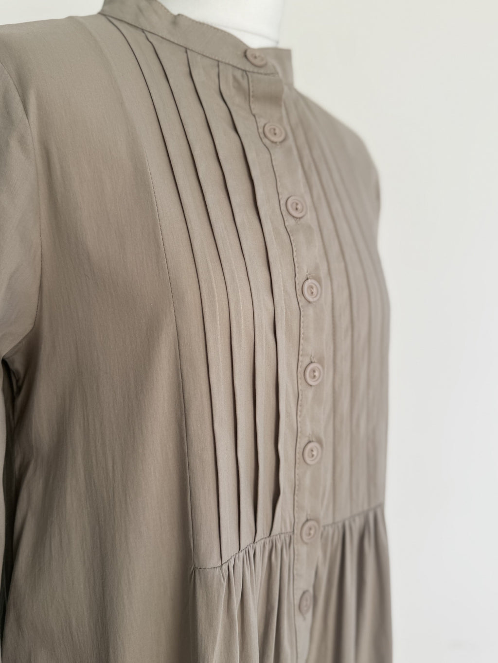 Pleated Shirt Dress