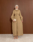 Ruffled Collar Cotton Maxi Dress