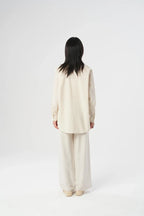 Tonal Floral Embroidered Shirt