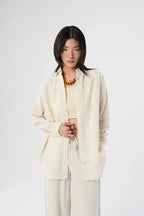 Tonal Floral Embroidered Shirt